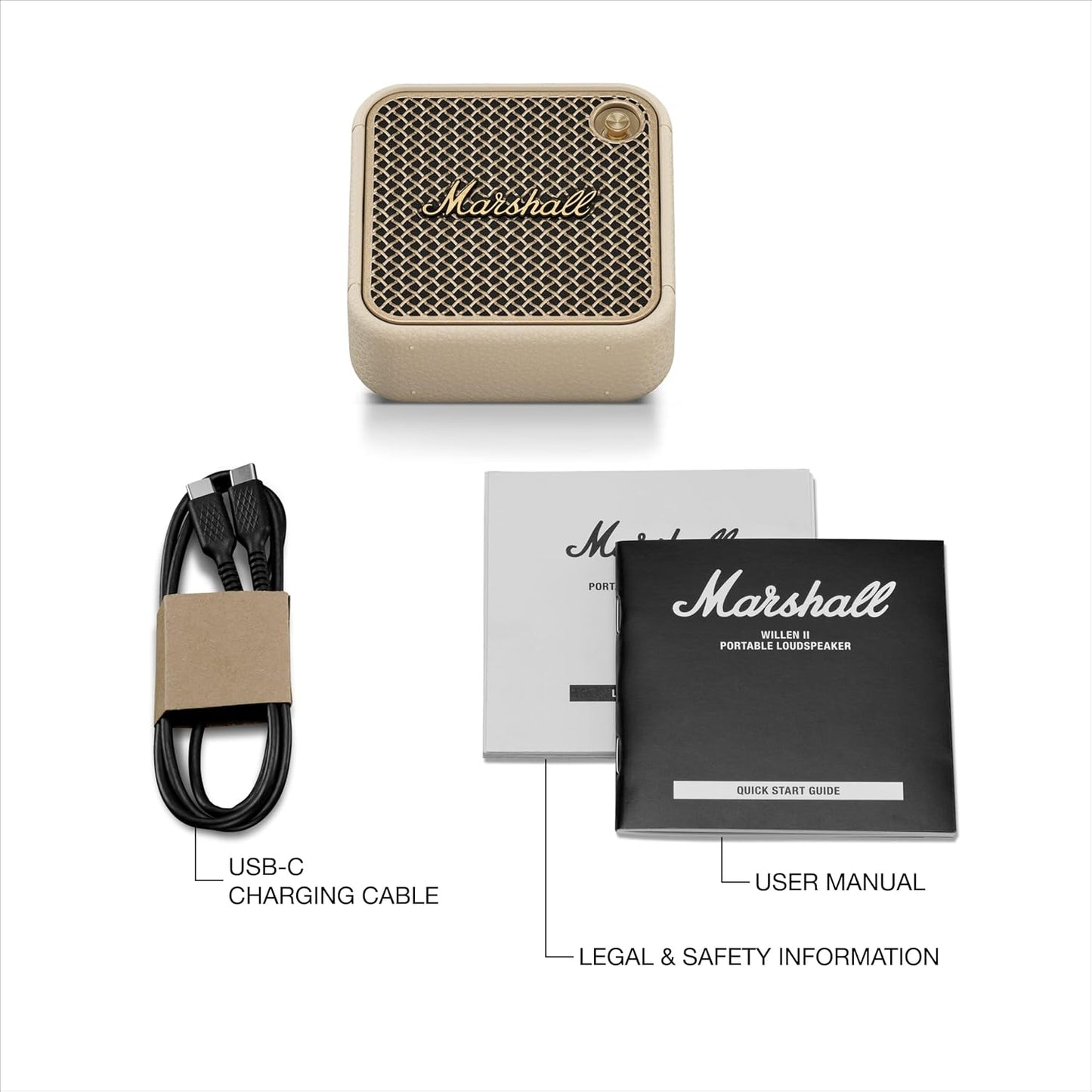 Marshall Willen II - Altavoz Portátil Bluetooth - Crema