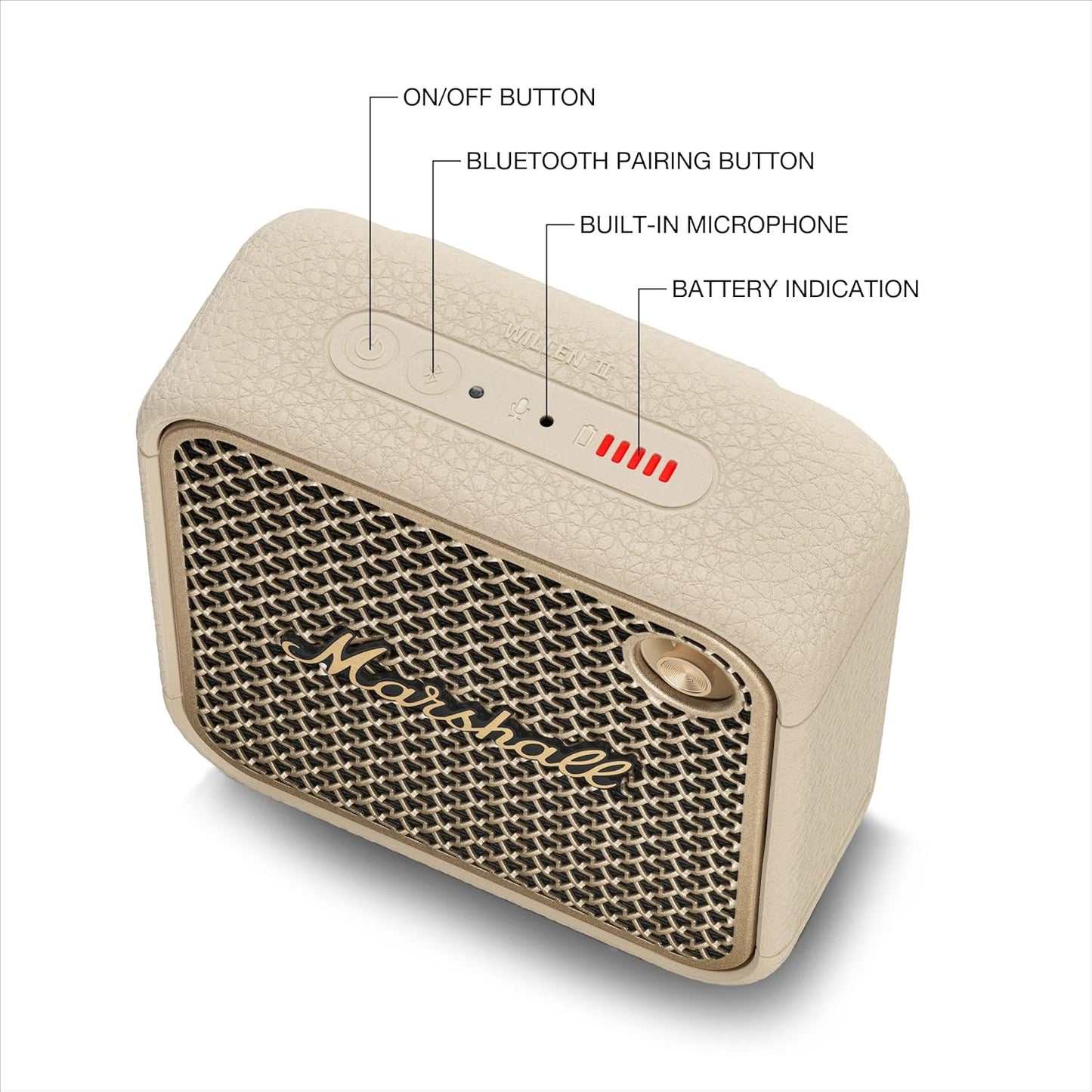 Marshall Willen II - Altavoz Portátil Bluetooth - Crema